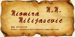 Miomira Milijašević vizit kartica